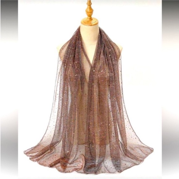 VS Shine Strap Brazilian Panty & Sequin Shawl, Scarf, or Sarong - Picture 6 of 12